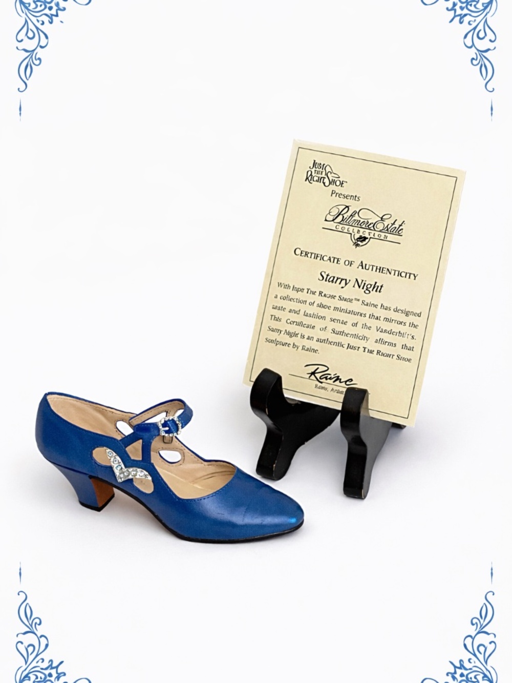Just the Right Shoe by Raine “Starry Night” Biltmore Estate Collection w/ COA